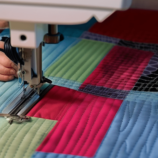 Using a quilting machine