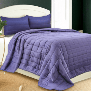 Weighted blanket in bed