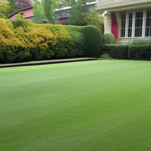 Well-maintained front lawn