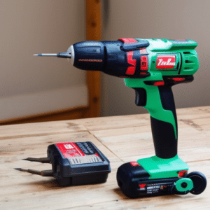 a battery and an electric dril