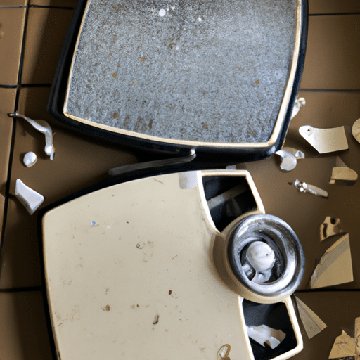 a broken equipment
