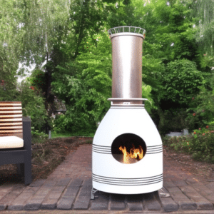 a chiminea made of cast iron