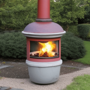 a chiminea made of clay