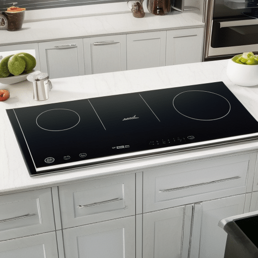 a clean kitchen island