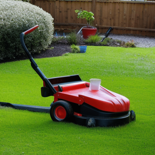 a corded gardening tool for scarifiying the grass