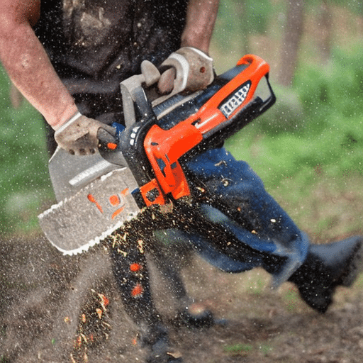a holding a working equipment