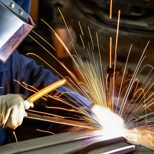 a man working on a project