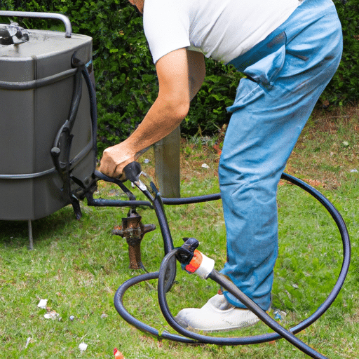 a person assembling the equipment