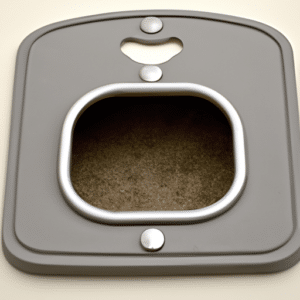 a pet flap made of plastic