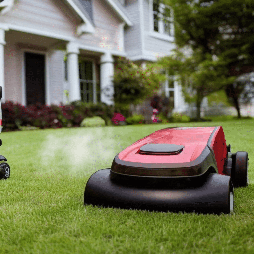 a robotic mowing device with smoke