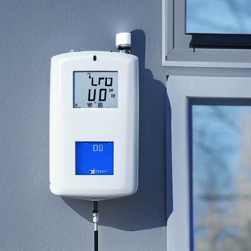 a weather station near window