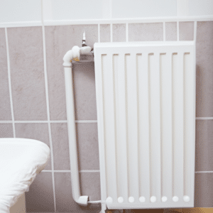 a-white-bathroom-heater