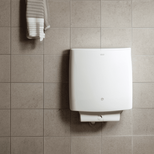 a white equipment on the gray wall