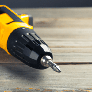 a yellow and black device for tightening bolts