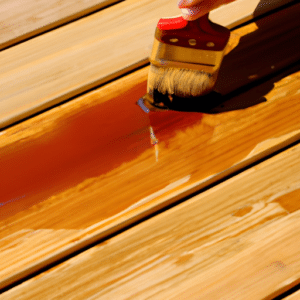 applying oil to the wood