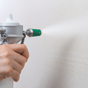 applying primer to the wall
