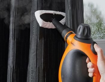 cleaning a curtain