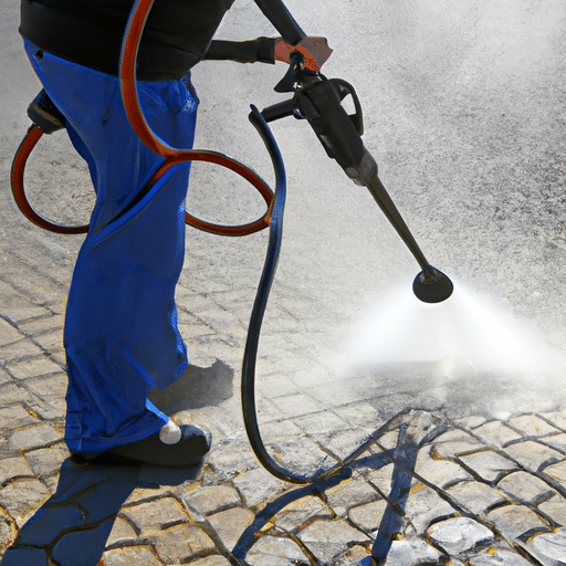 cleaning the driveway