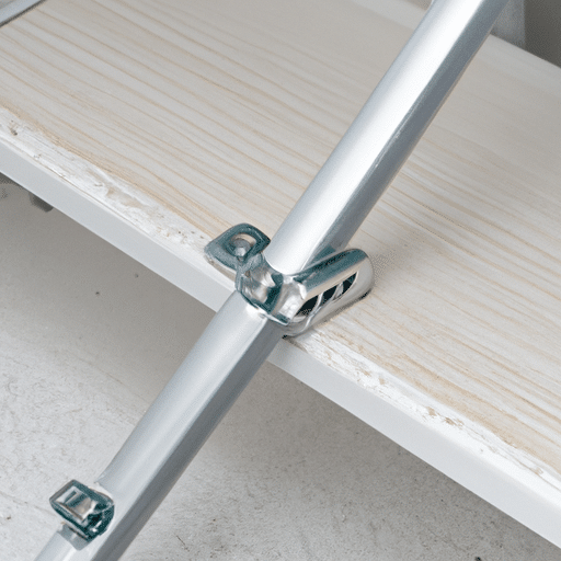 close up look on a bolt of a stepper
