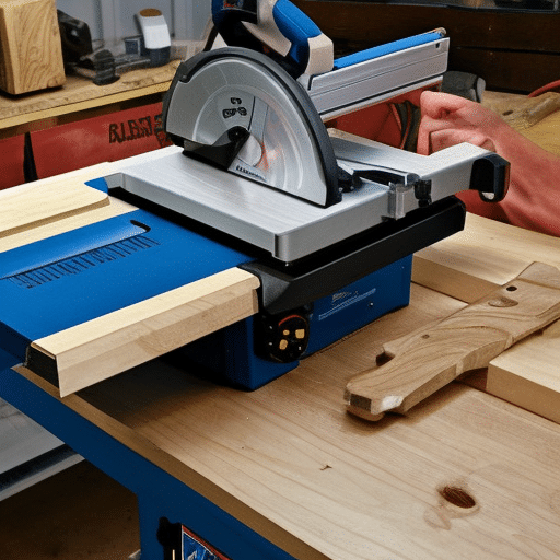 cutting wood using a table saw