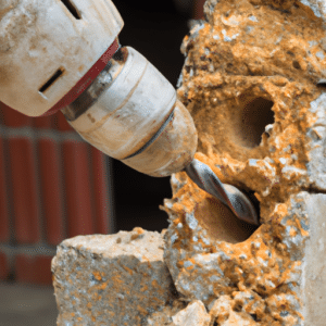 drilling holes using electric device