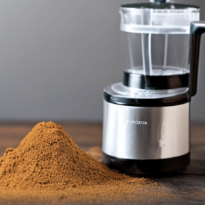 fresh ground coffee and a food processor