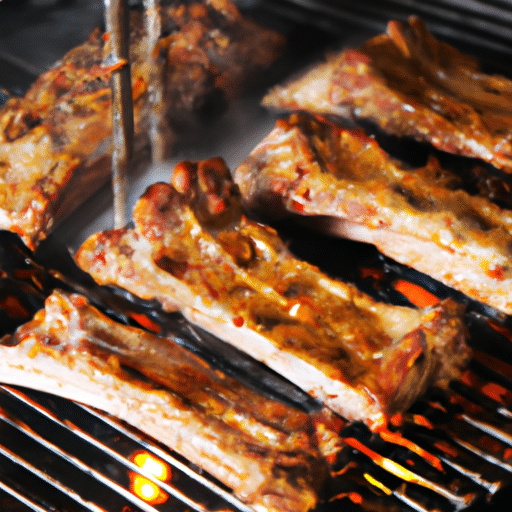 grilling the meat