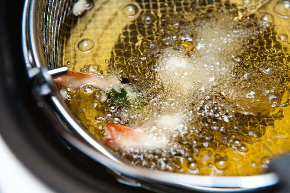 hot oil in chip pan