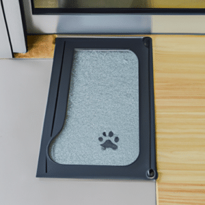 installing a cat flap in a glass door