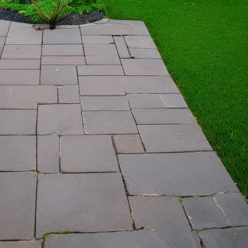 lawn feed stains in the patio