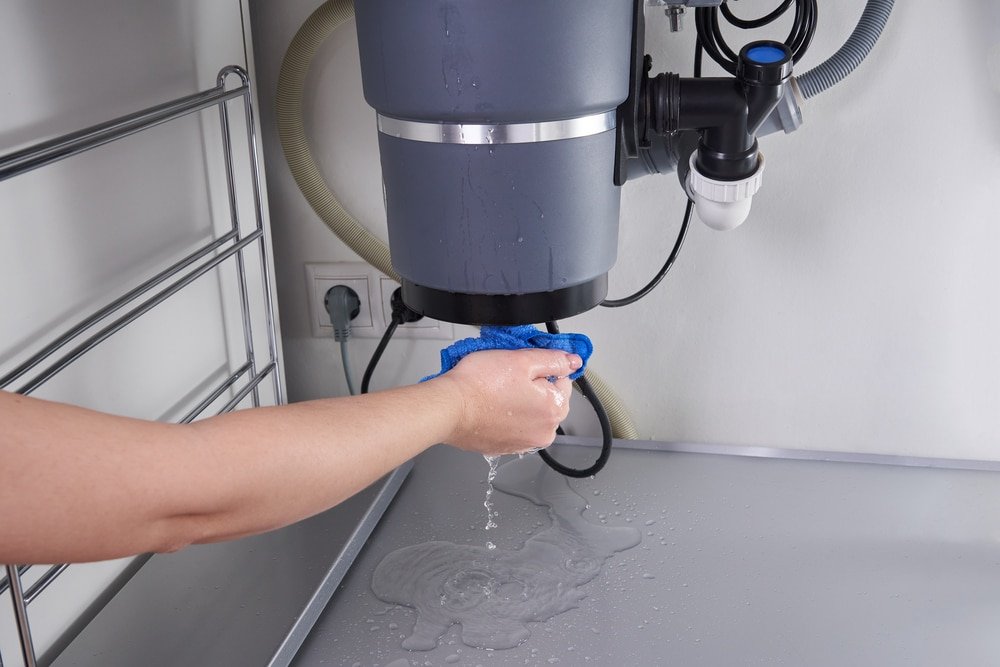 leaking kitchen shrink shredder