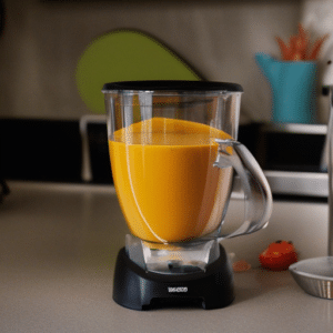 mixing ingredients using a blender