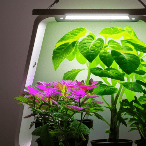 plant growing under the light