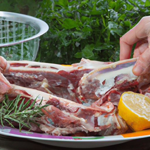 preparing the raw meat