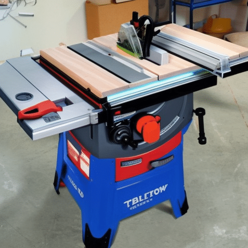 preparing to cut plywood using an electric  woodworking tool