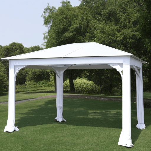 preparing to dismantle a gazebo