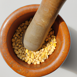 pulse food in mortar and pestle