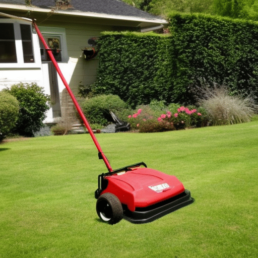 scarifiying the grass using a cordless machine