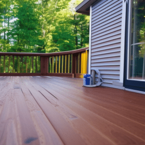 using decking oil on wooden deck