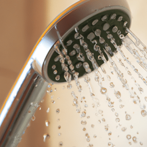 water dripping out of a clean shower head
