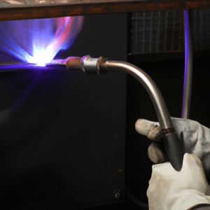 welding steel using gas welding device