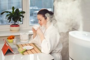 woman drinking tea