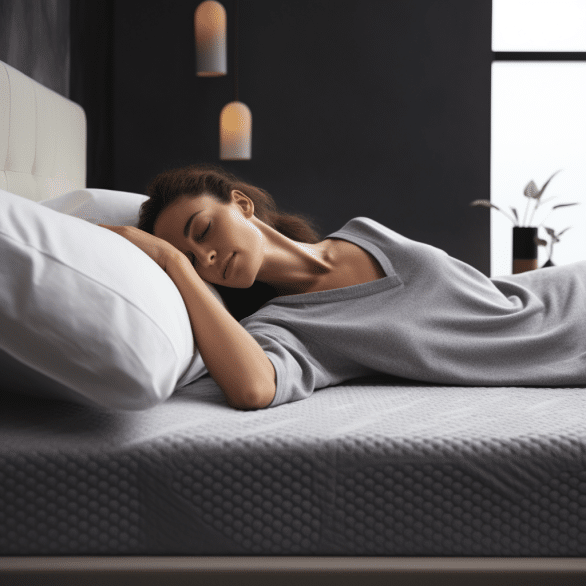 adjustable bed ensures restful sleep for side sleeping woman