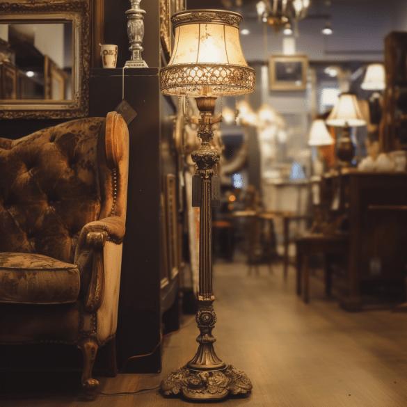 classic elegance radiates from antique floor lamps
