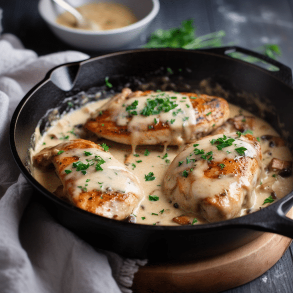 food cooked in cast iron develops great flavor