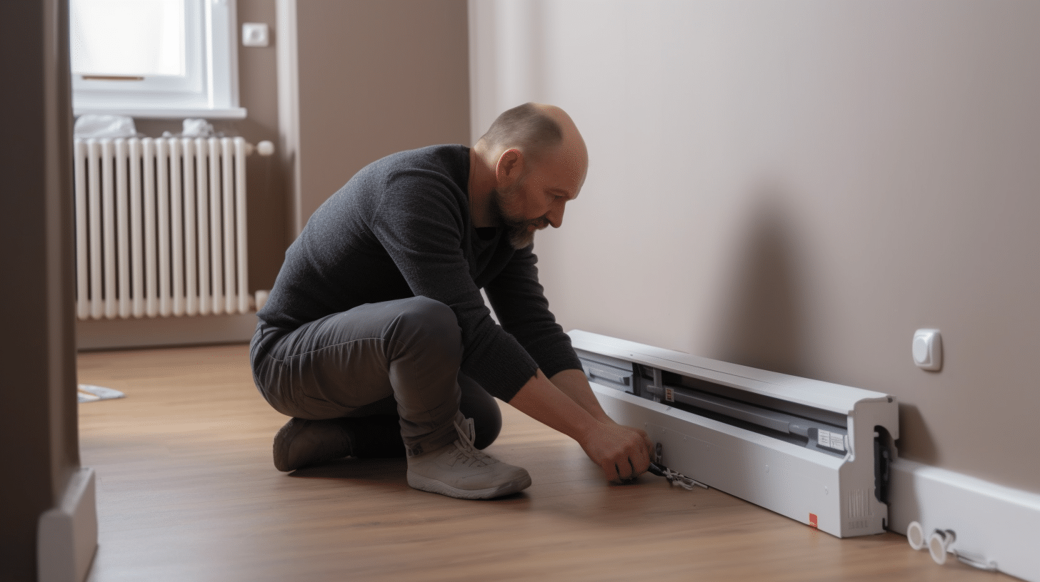 how to install a baseboard electric heater