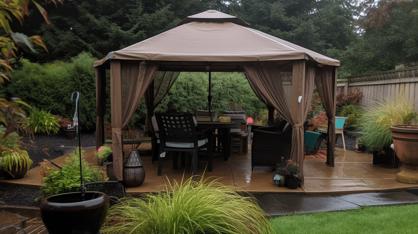 how to stop gazebo from collecting water