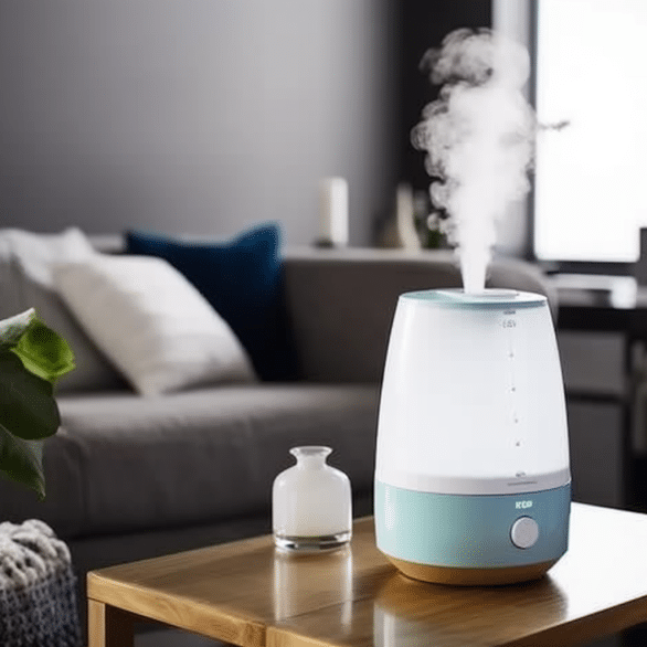 humidifier brings soothing ambiance to living room