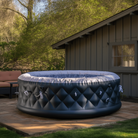 inflatable hot tub for instant backyard