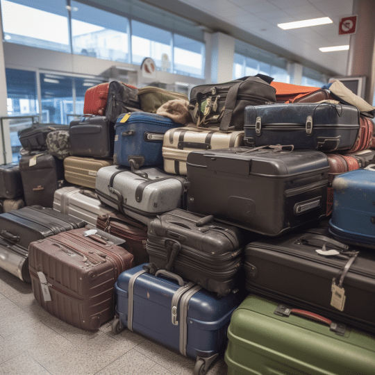 luggage at the airport